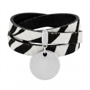 Bracelet cuir Zebra