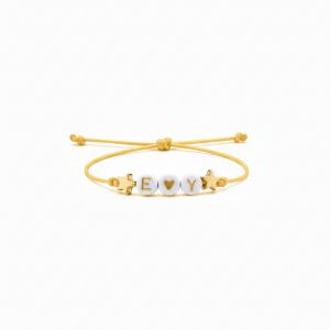 Bracelet message à initiales personnalisé