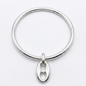 Bracelet Jonc plaqué argent grain de café