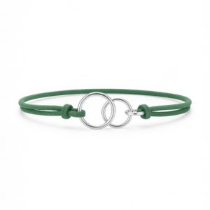 Bracelet double cercles entrelacés
