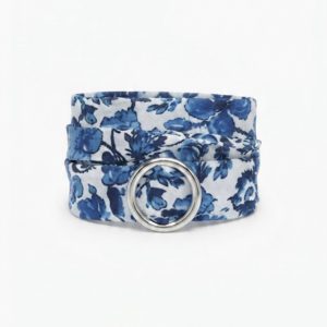 Bracelet "Flora maille" bleu à nouer