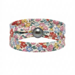 Bracelet "Flora Céra" orange à nouer
