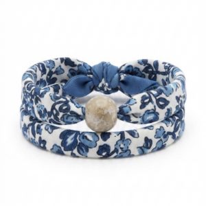 Bracelet "Flora Céra" bleu à nouer