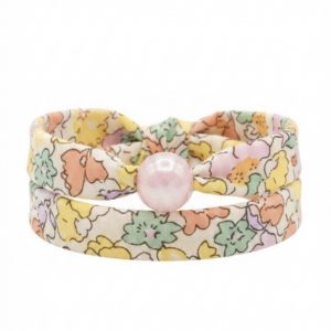 Bracelet "Flora Céra" jaune à nouer