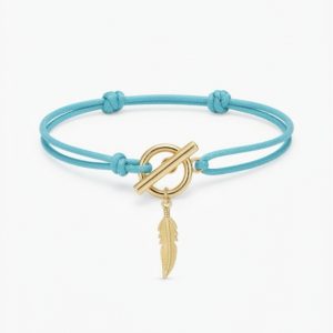 Bracelet "Fox3 Plum" cordon rond barre
