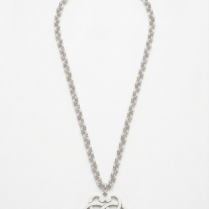 Collier jaseron pendentif grande rosace