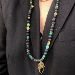 Collier/Bracelet "HamsaMala" style Mala main