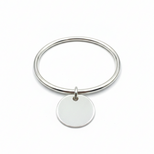 Bracelet Jonc plaqué argent médaille