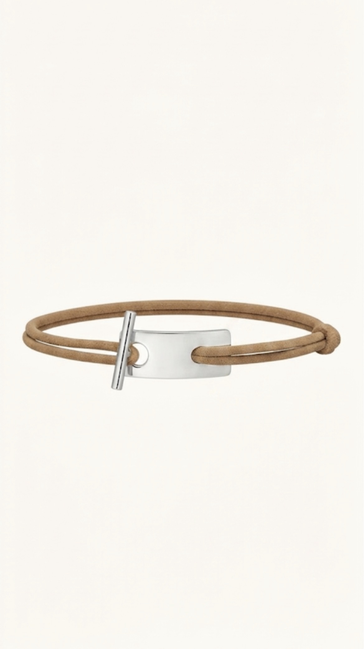 Bracelet Delta cordon rond barre fermoir T