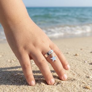 Bague : Métal argenté