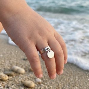 Bague : Métal argenté