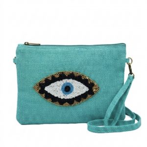 Pochette verte “œil”