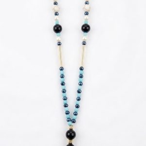 Sautoir Lucky Cruz perles naturelles