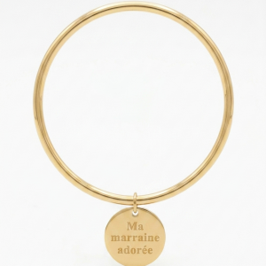 Bracelet jonc message « Ma Marraine adorée »