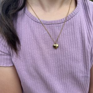 Collier acier cercles entrelacés  enfant