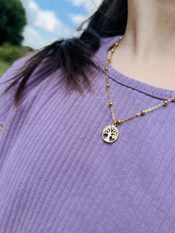Collier acier arbre de vie enfant – Image 2
