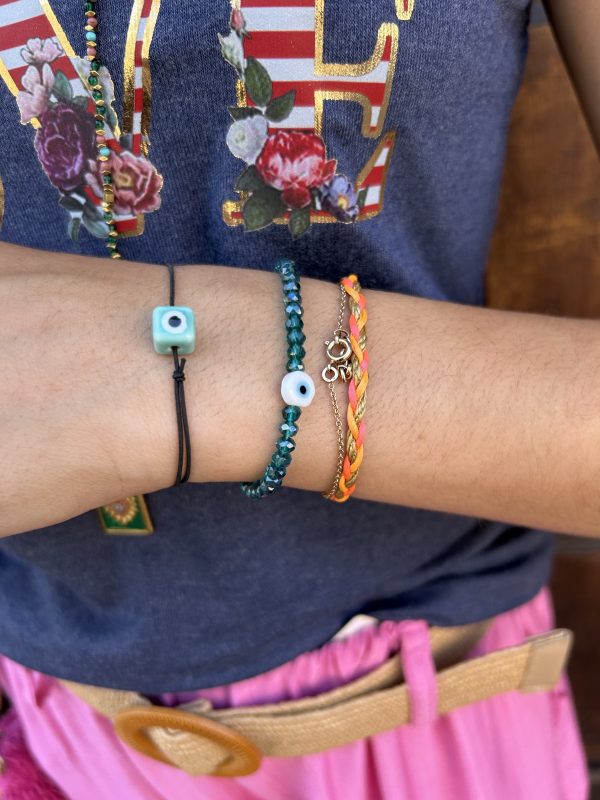 Bracelet Tella lucky eyes vert