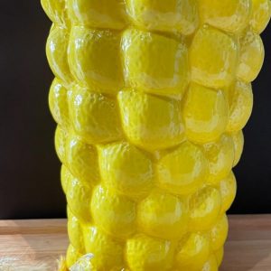 Vase citrons jaune céramique
