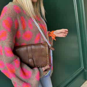 Sac Boho marron clouté