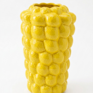 Vase citrons jaune céramique