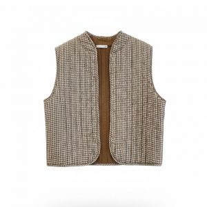 Veste Cassy Vichy marron