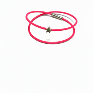 Bracelet stars rose fluo