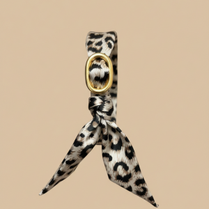 Bracelet Ruban Satin Léopard