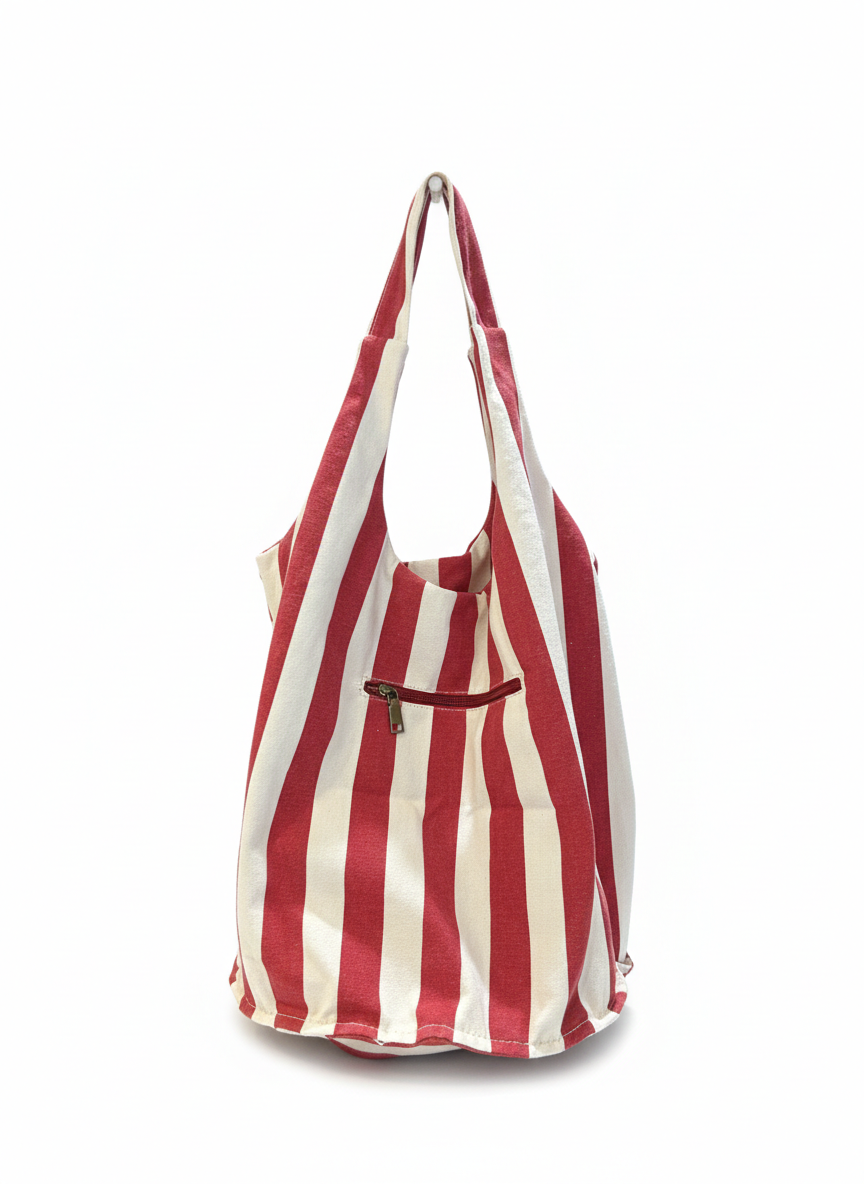 Sac Cabas Rayé Love – Image 3