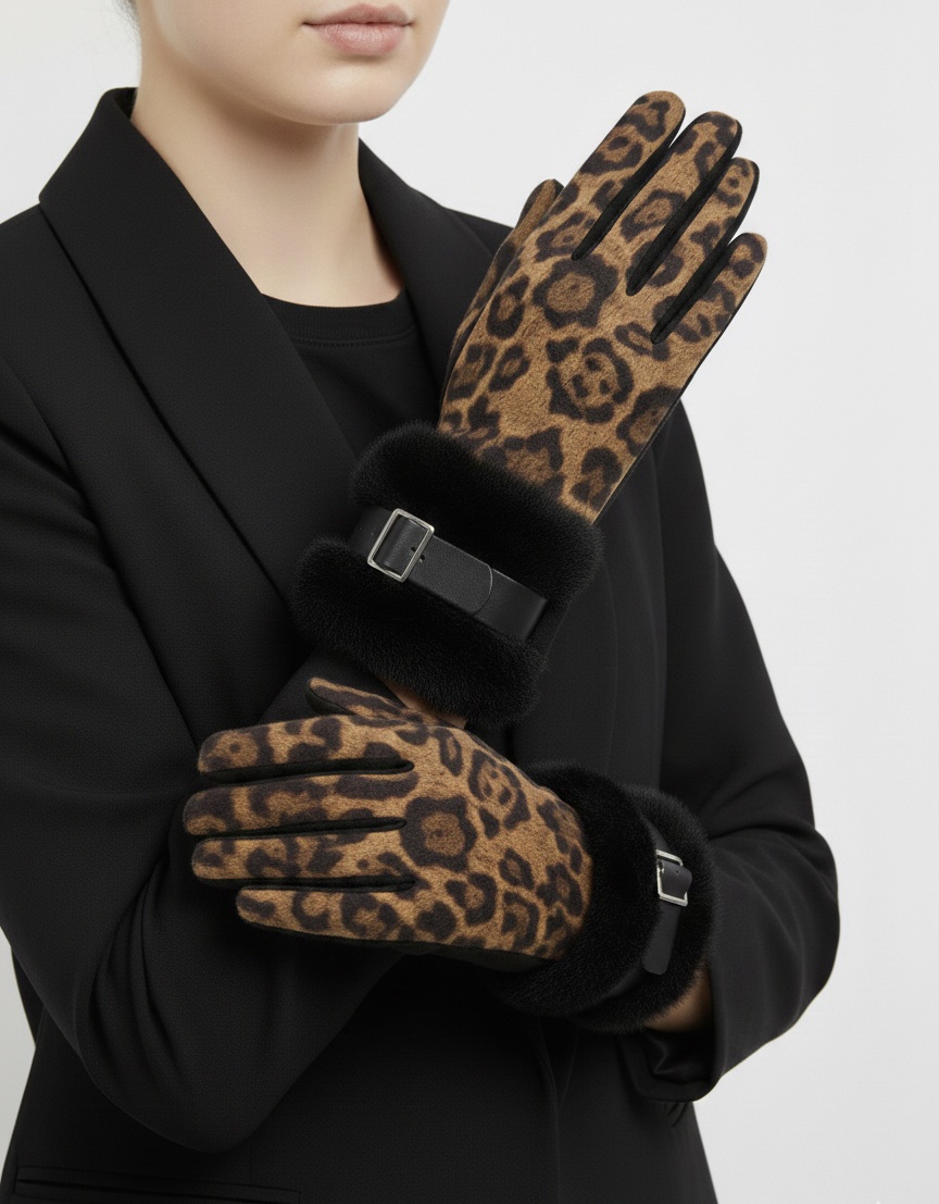 Gants LĂ©opard et Fourrure â Image 2