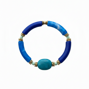Bracelet Jonc Bleu Marbré