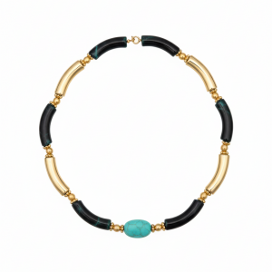 Collier Ébène et Or