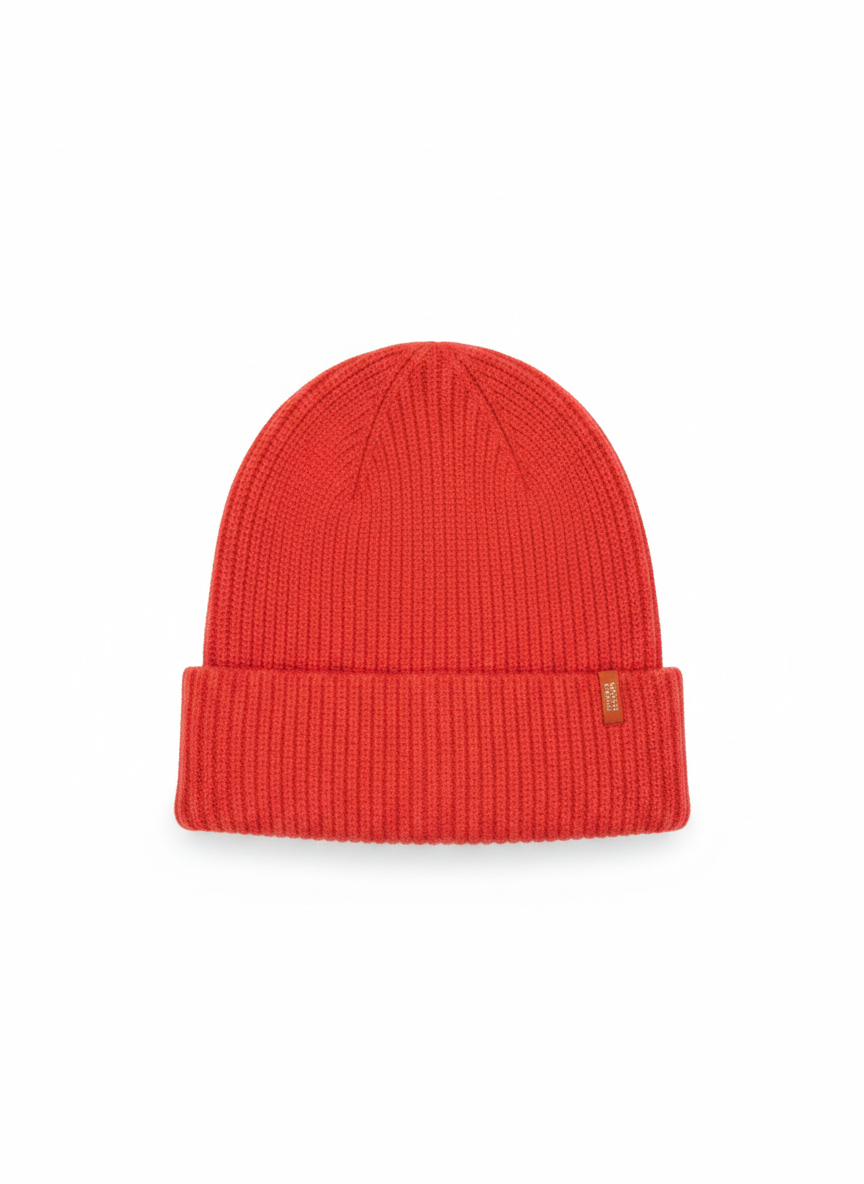 Bonnet Maille Côtelée Rose