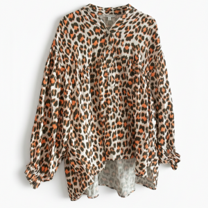 Blouse Fluide Imprimé Léopard