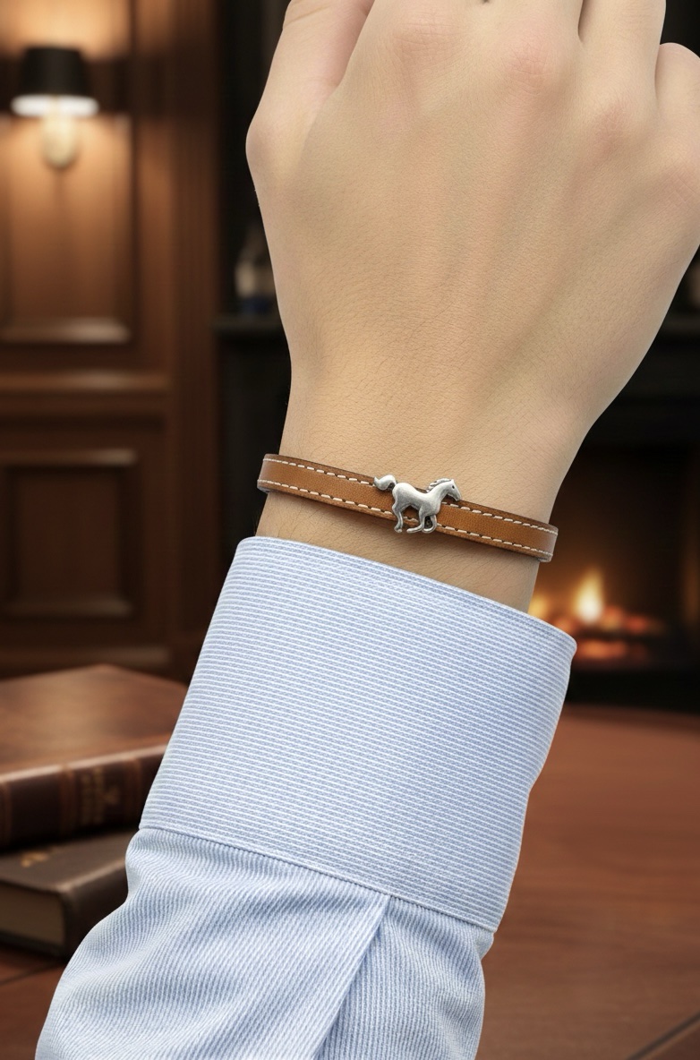 Bracelet Cuir Cavalier Mustang – Image 3