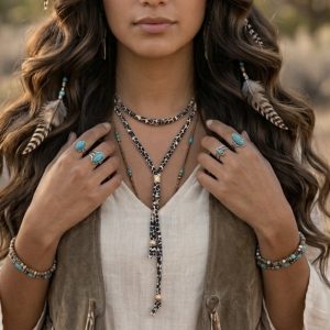 Collier lasso léopard