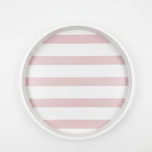 Plateau Rayé Rose