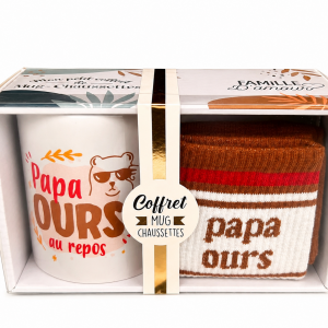 Coffret Papa Ours – Mug & Chaussettes