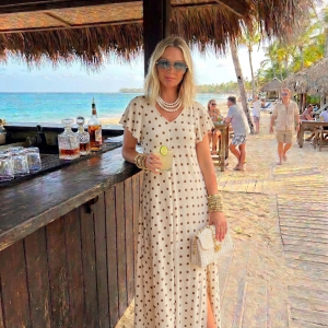 Robe longue à pois Paula