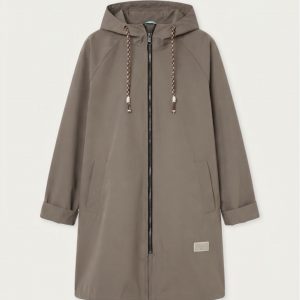 K-Way beige à capuche