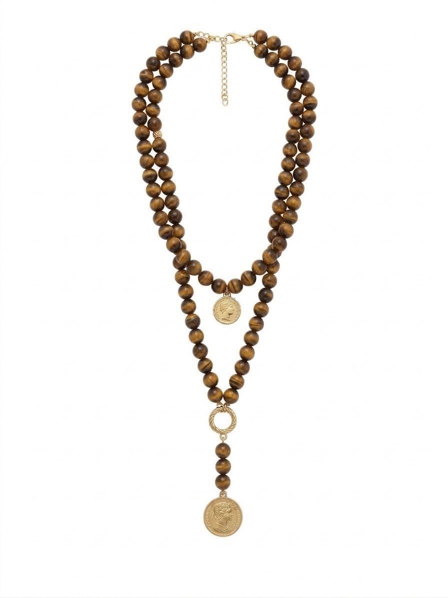 Collier sautoir Œil de tigre – Image 2